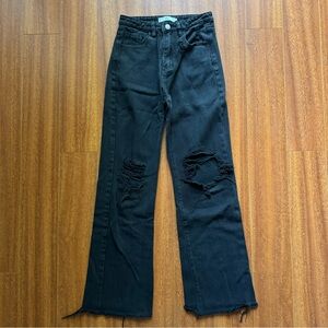 black distressed adika jeans